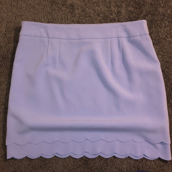 Scalloped Edge Periwinkle Skirt - Picture 2 of 4
